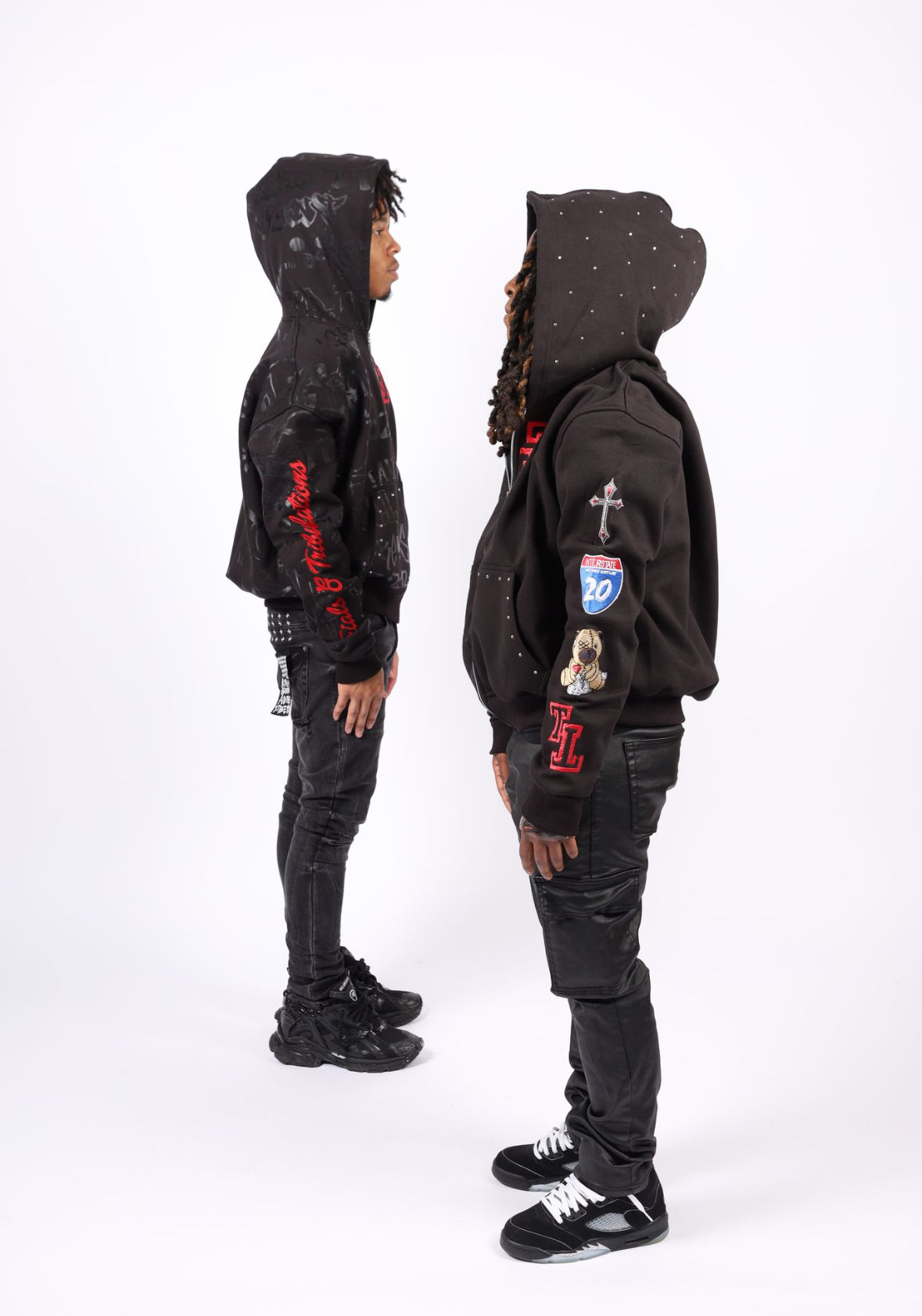 Graffiti 'Oversized' Zip Up Jacket
